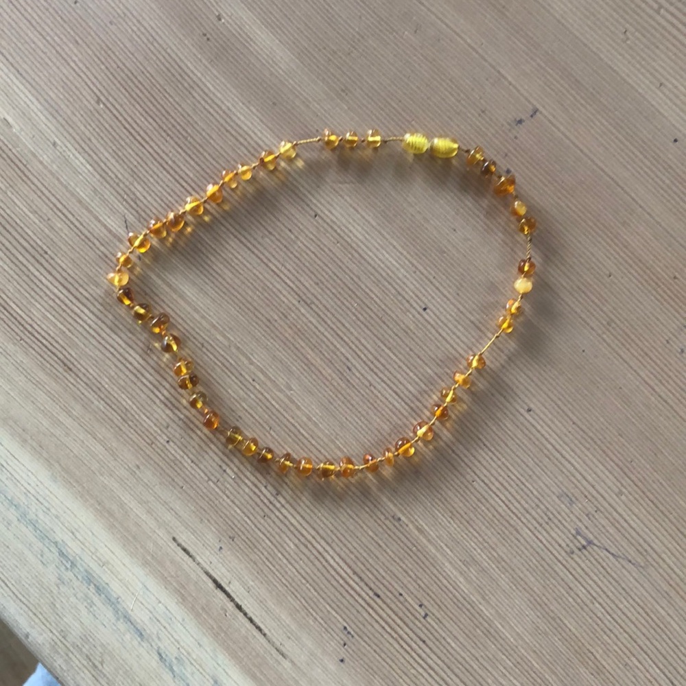 Amber teething necklace